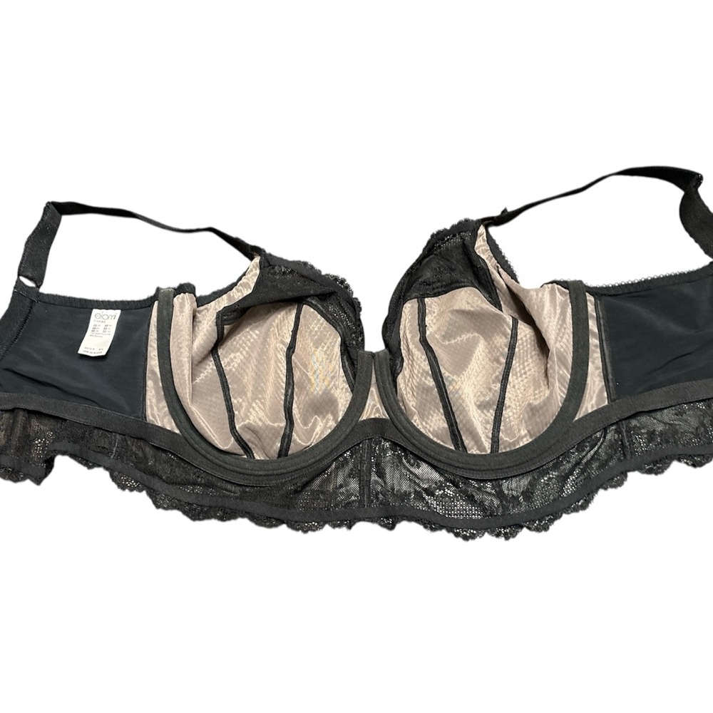 Elomi Black Lace Mesh Bra,size 34K - Picture 5 of 5